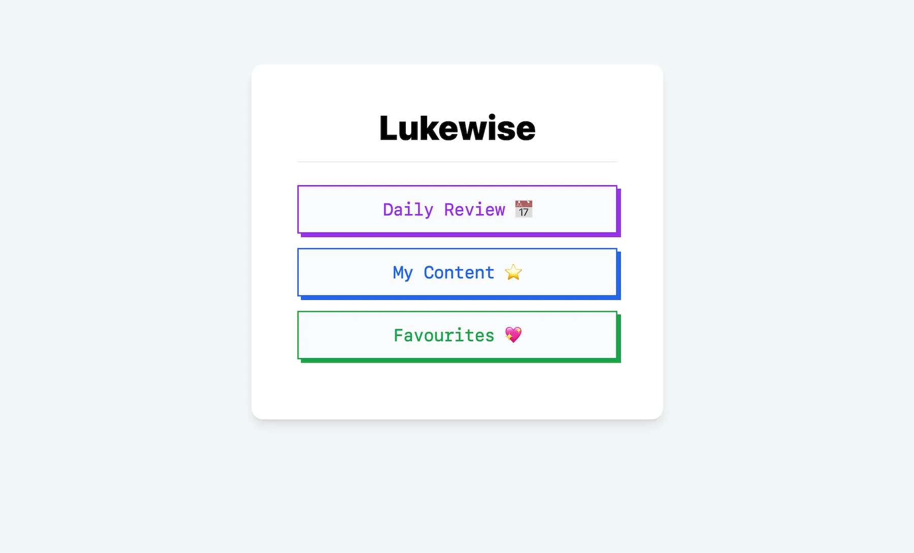 Lukewise home page.